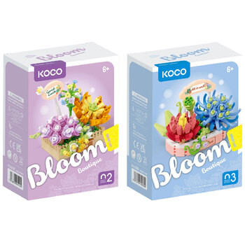 295pc Koco Succulent and 271pc Succulent Potted Plants Kids Building Toy 6y+