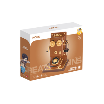 1882pc Koco Old-Fashioned Telephone Building Blocks Kids Toy Set 6y+