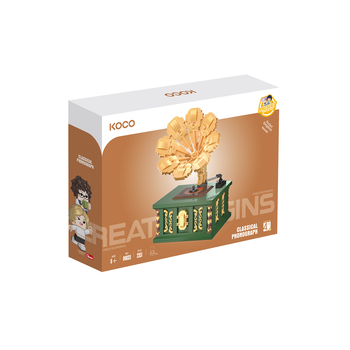 2351pc Koco Old-Fashioned Phonograph Building Blocks Kids Toy Set 6y+