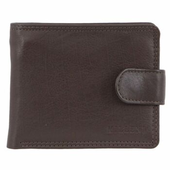 Milleni Mens Leather Tab Wallet Brown