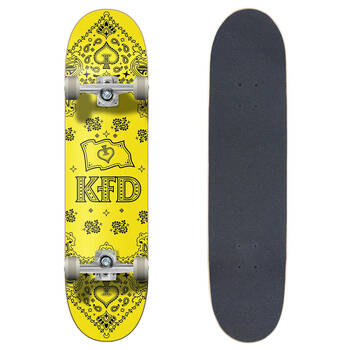 KFD Complete Skateboard Young Gunz Bandana Yellow 7.75in