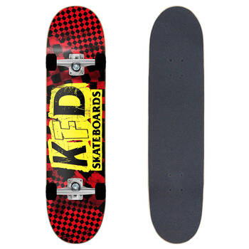 KFD Complete Skateboard Young Gunz Checker Ransom Red