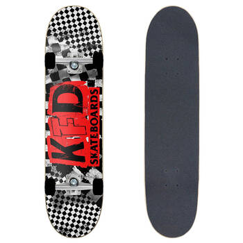 KFD Complete Skateboard Young Gunz Checker Ransom White 7.5in