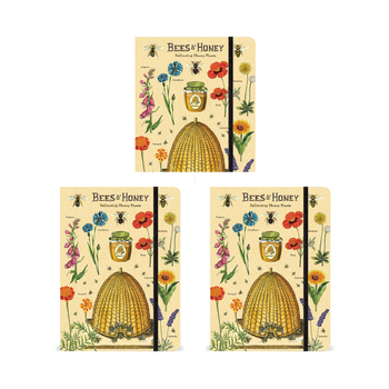 3PK Cavallini Notebook Writing Stationery Large - Bee