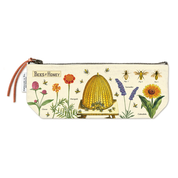 Cavallini Cotton Hand Carry Mini Pouch Organiser 10x23cm - Bees & Honey