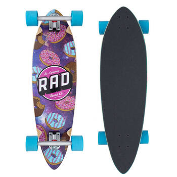 Rad Board Co Complete Skateboard Pintail Mini Longboard Donut Asteroid 9in