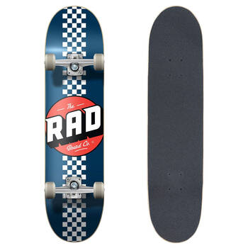 Rad Board Co Complete Skateboard Progressive Stripe Navy/White 7.75in