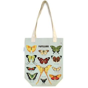 Cavallini Cotton Carry All Tote Bag 33x40cm - Butterflies
