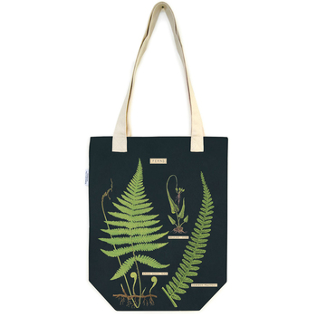 Cavallini Cotton Carry All Tote Bag 33x40cm - Ferns