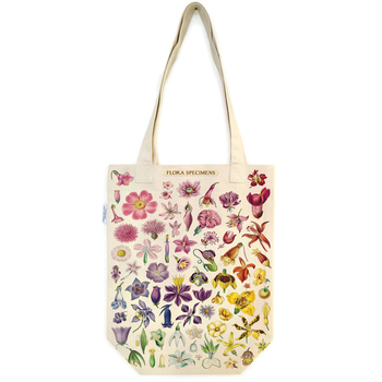 Cavallini Cotton Carry All Tote Bag 33x40cm - Flora Specimens