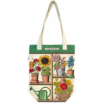 Cavallini Cotton Carry All Tote Bag 33x40cm - Gardening