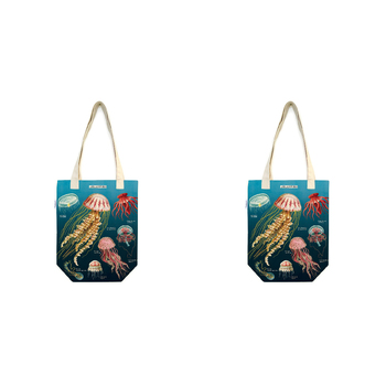 2PK Cavallini Cotton Carry All Tote Bag 33x40cm - Jellyfish