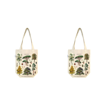 2PK Cavallini Cotton Carry All Tote Bag 33x40cm - Arboretum
