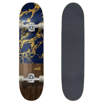 Verb Complete Skateboard Progressive Marble Dip Navy/Gold 7.75in