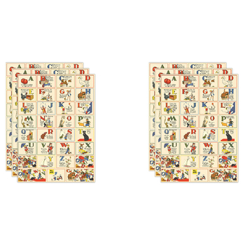 6PK Cavallini Paper Poster Prints/Gift Wrap 50x70cm - ABC’s