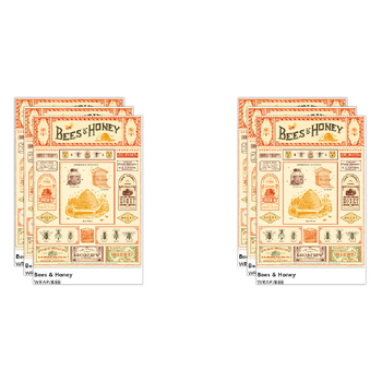 6PK Cavallini Paper Poster Prints/Gift Wrap 50x70cm - Bees & Honey