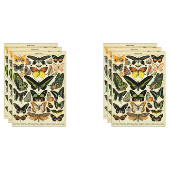 6PK Cavallini Paper Poster Prints/Gift Wrap 50x70cm - Butterflies