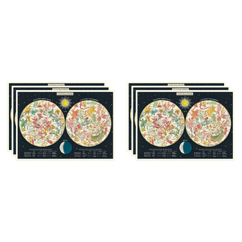 6PK Cavallini Paper Poster Prints/Gift Wrap 70x50cm - Constellations