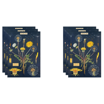 6PK Cavallini Paper Poster Prints/Gift Wrap 50x70cm - Dandelion Chart
