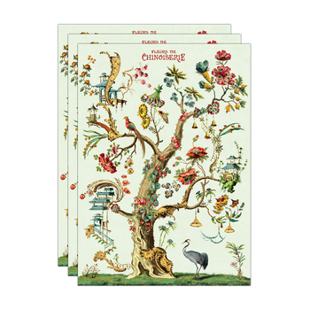 3PK Cavallini Paper Poster Prints/Gift Wrap 50x70cm - Fleurs Chino