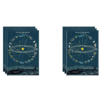 6PK Cavallini Paper Poster Prints/Gift Wrap 50x70cm - Orbit Of Planets