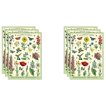 6PK Cavallini Paper Poster Prints/Gift Wrap 50x70cm - Pollinator Garden