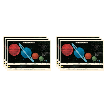 6PK Cavallini Paper Poster Prints/Gift Wrap 70x50cm - Solar System