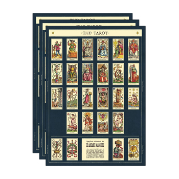 3PK Cavallini Paper Poster Prints/Gift Wrap 50x70cm - Tarot
