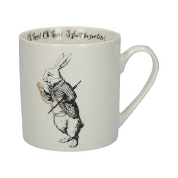Mikasa x V & A Alice In Wonderland Coffee Drinking Mug White Rabbit 350mL