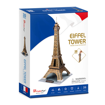 39pc CubicFun Eiffel Tower 3D Puzzle Kids Fun Toy 3y+