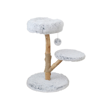 Catio Pure 50x75cm Double-Level Cat Resort Furniture Post - White