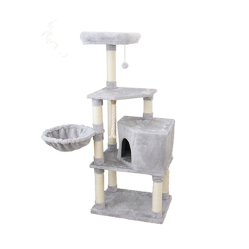 Catio 136cm Scratching Tree Pet Cat Supreme Condo Post - Grey