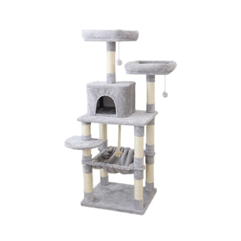 Catio 145cm Scratching Tree Pet Cat Supreme Palace Post - Grey