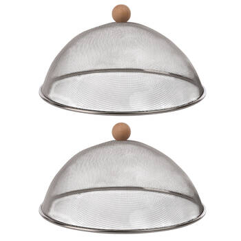 2PK Esschert Design Stainless Steel Food Cover Dinning Tableware Small