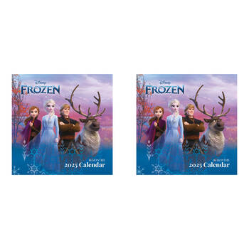 2PK Disney Frozen 2025 Square Wall Calendar 30x30cm Room Decor