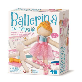 4M Ballerina Doll Making Kit Kids DIY Art/Craft Toy 8y+