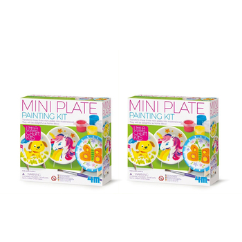 2PK 4M Little Craft Mini Plates Painting Kit Kids Activity Art 5y+