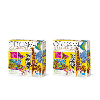 2PK 4M Little Craft Origami Zoo Animals Patterned Paper 5y+
