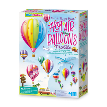 4M KidzMaker Hot Air Balloons Mobile Art/Craft Painting Kit 5y+