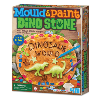 4M KidzMaker Mould & Paint Dino Stone Plaster Casting Art/Craft Kit 5y+