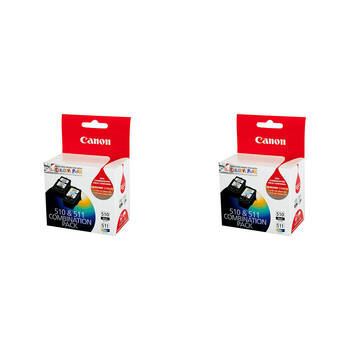 2PK Canon Pixma PG510 + CL511 Ink Cartridge Twin Pack