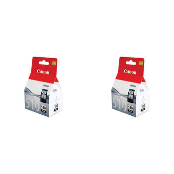 2PK Canon Pixma PG510 Ink Cartridge 220 Page Yield - Black