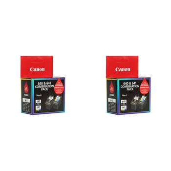 2PK Canon Pixma PG640 + CL641 Ink Cartridge Twin Pack 180 Page Yield