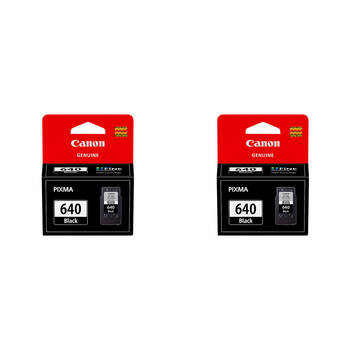 2PK Canon Pixma PG640 Ink Cartridge 180 Page Yield - Black