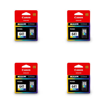 4PK Canon Pixma CL641 Colour Ink Cartridge 180 Page Yield CMY