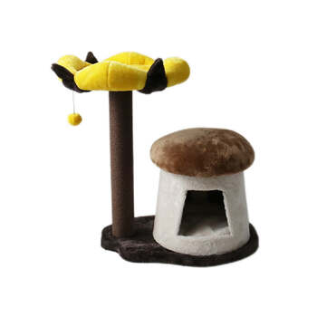 Catio Cat House w/ Enchanted Flower Scratching Tree