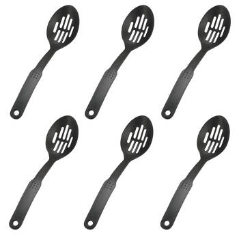 6PK Classica Non-Stick Plastic/Nylon Slotted Spoon Kitchen Utensil Durable 31cm