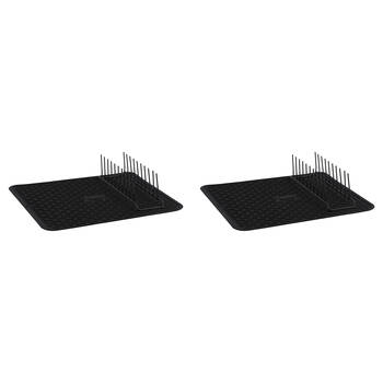 2PK Classica Aura Folding Dish Rack Space-Saving Silicon/Metal Kitchen Accessory