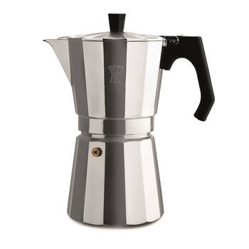 Pezzetti Stovetop Coffee Maker/Moka Pot Italian Design Aluminium 9 Cup Capacity