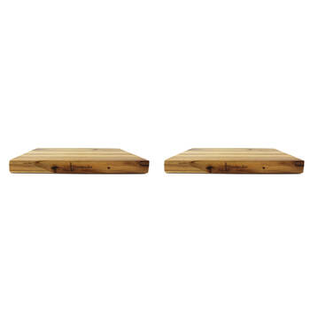 2PK Woodpecker Acacia Wood Rectangular Board Durable Cutting & Serving 45x30cm